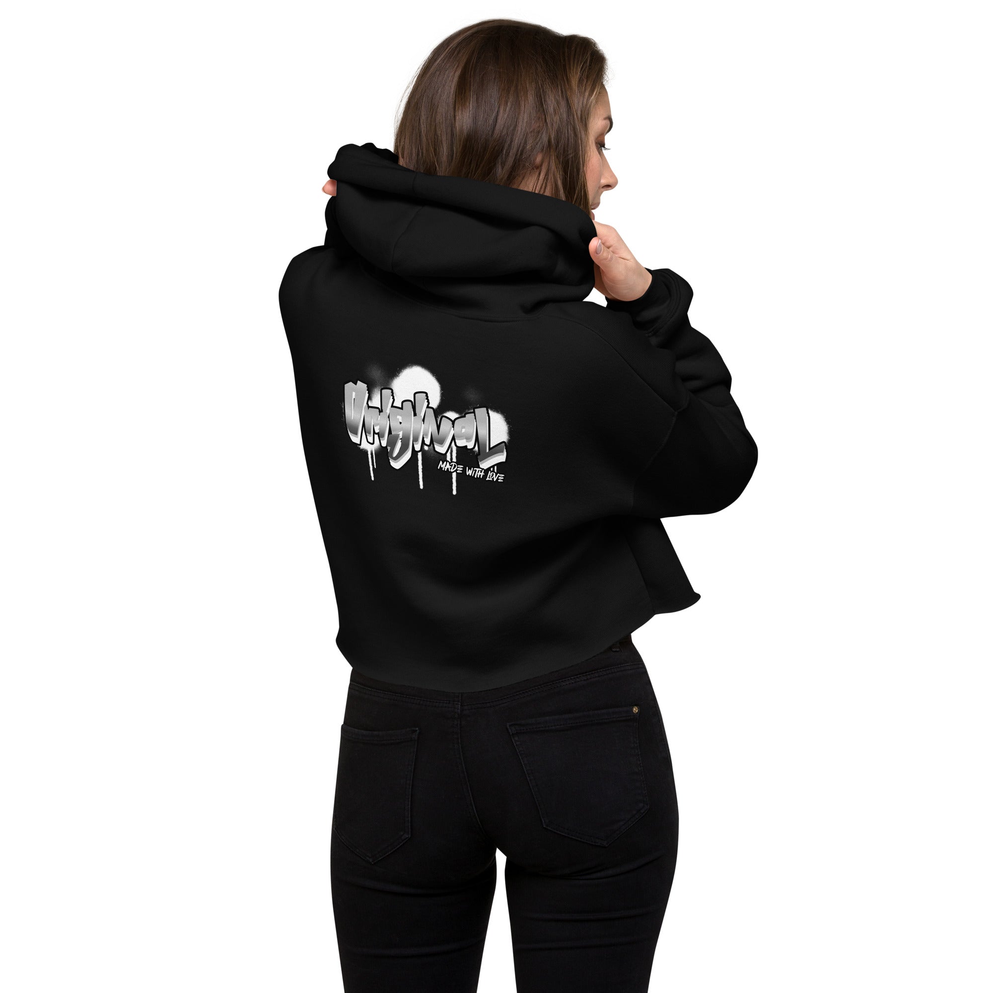 Original made with love - Crop Hoodie (back print)