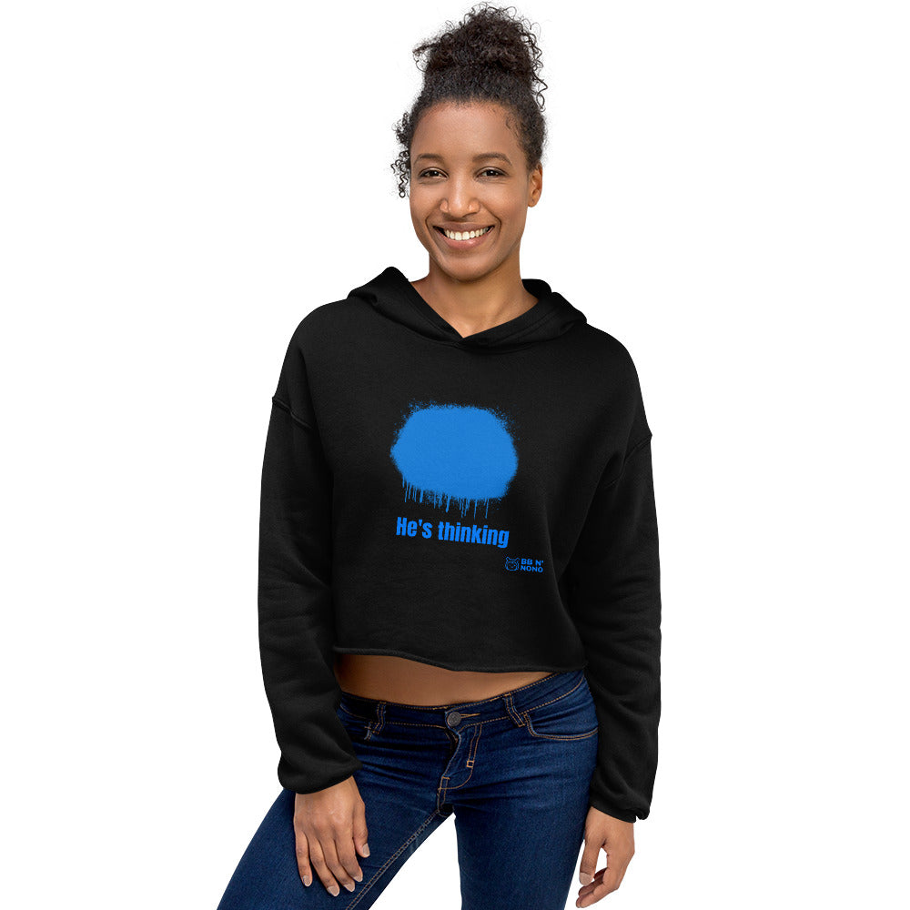 He's thinking - Crop Hoodie