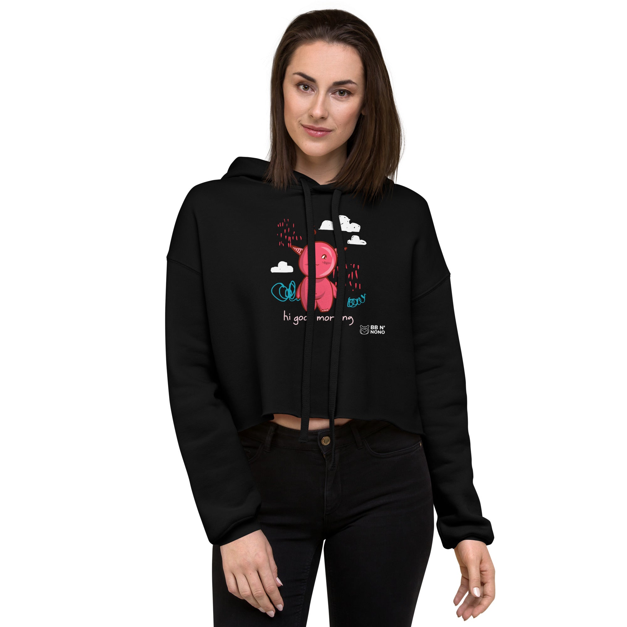 Cute Little monster - Crop Hoodie