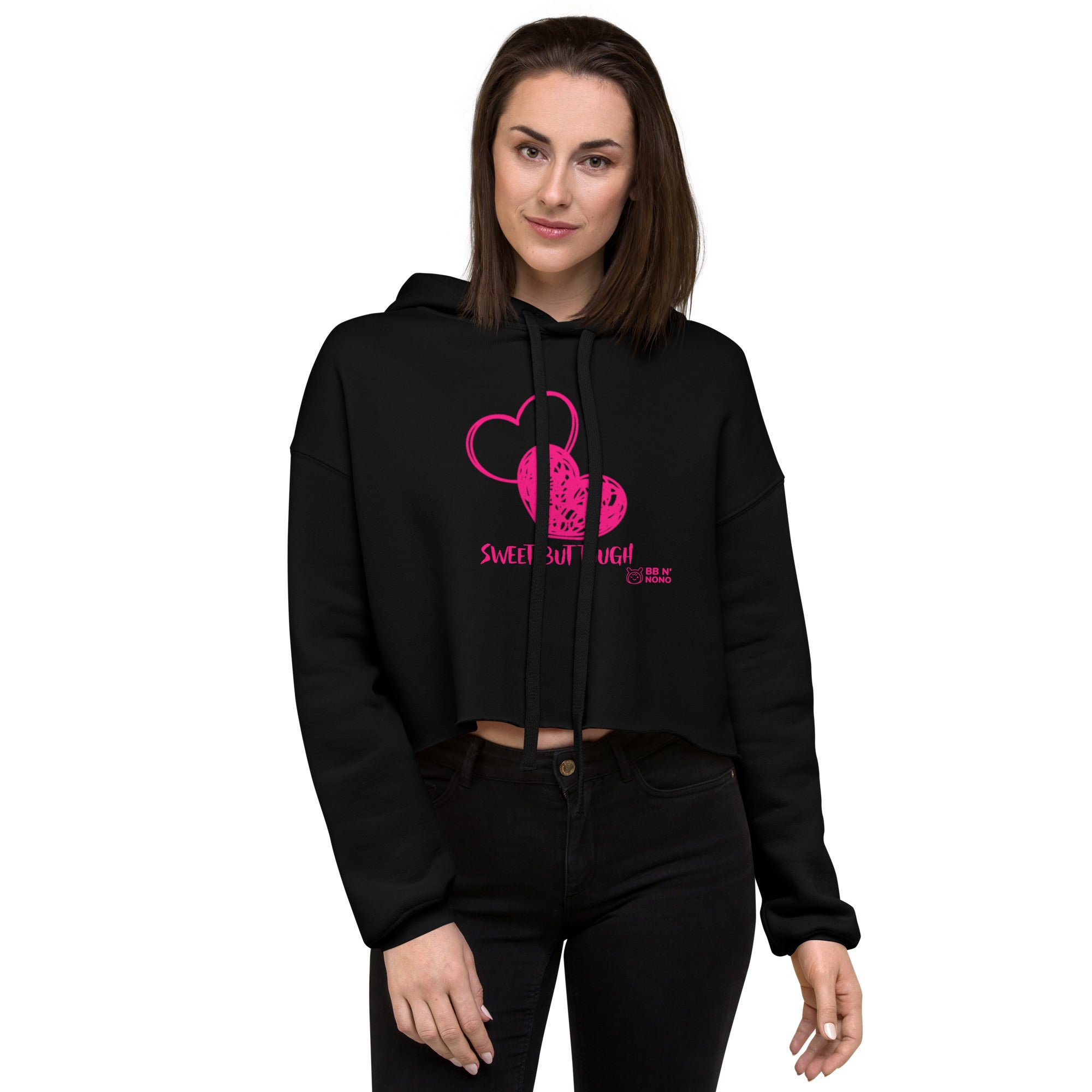 Sweet but tought - Crop Hoodie (P)