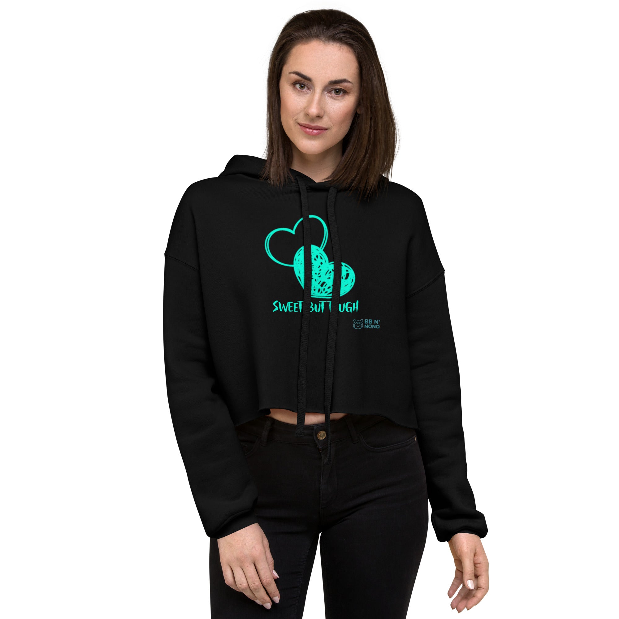 Sweet but tought - Crop Hoodie (G)