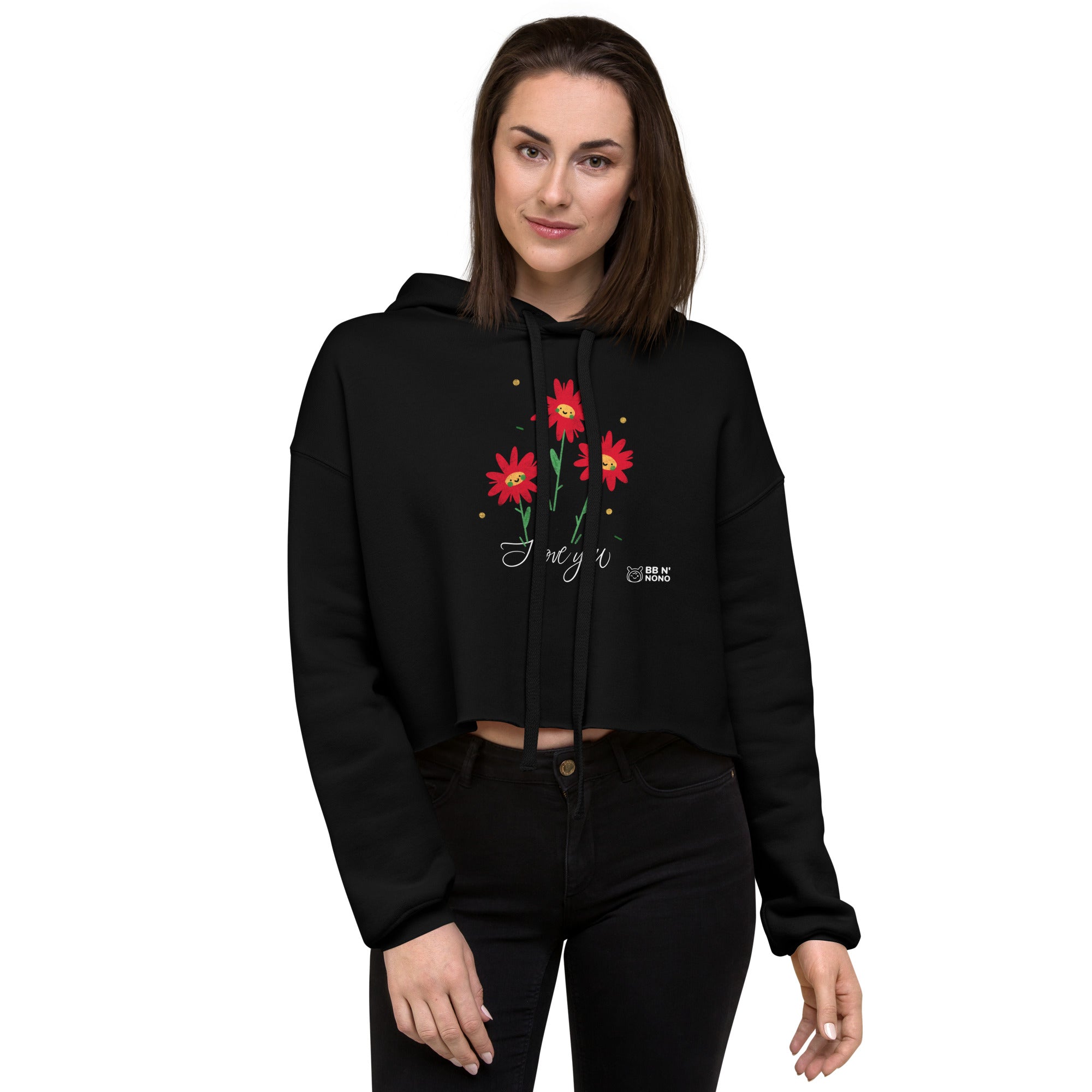 I love you - Crop Hoodie