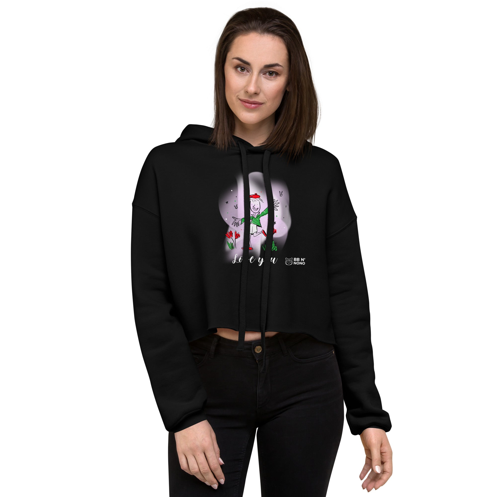 Love you - Crop Hoodie