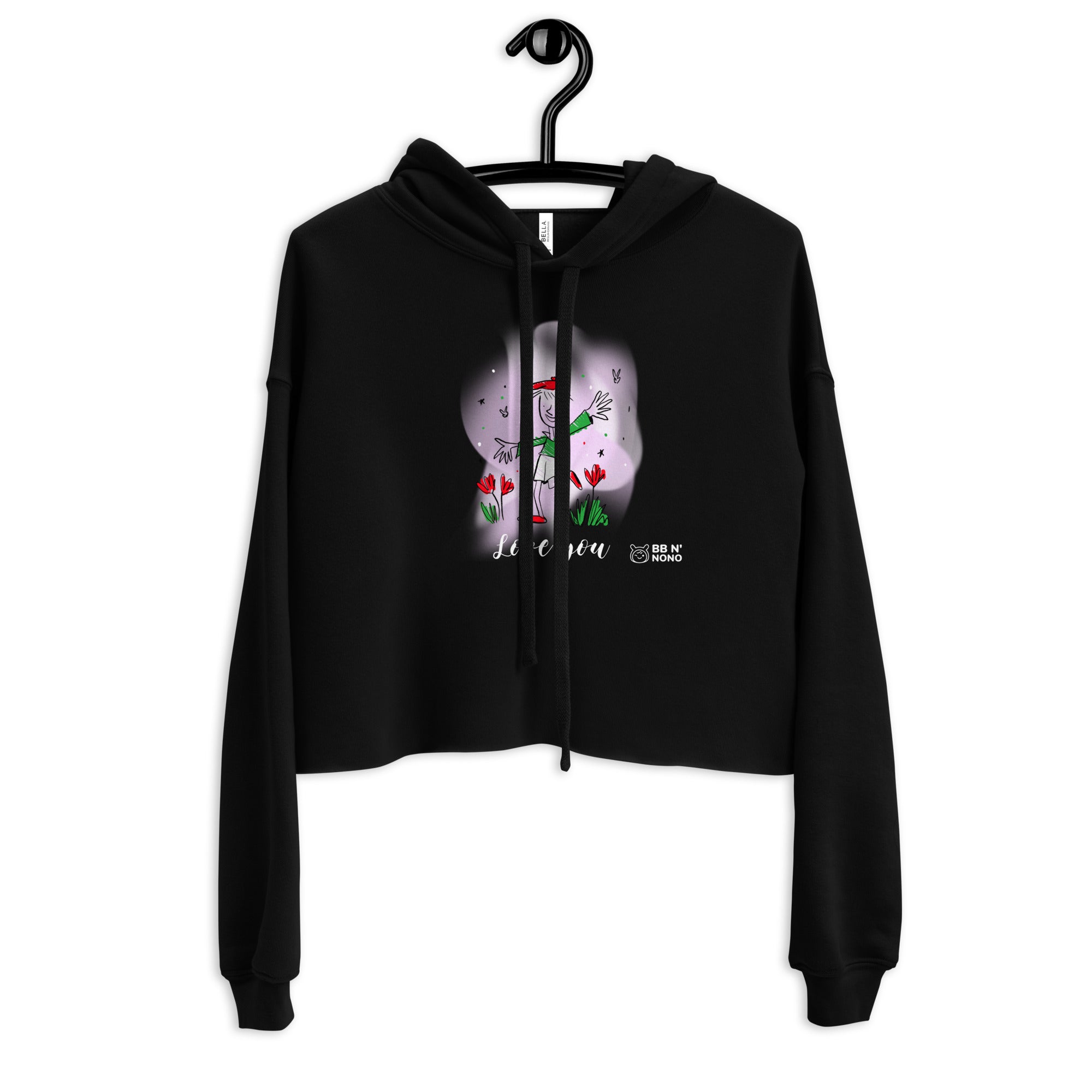 Love you - Crop Hoodie