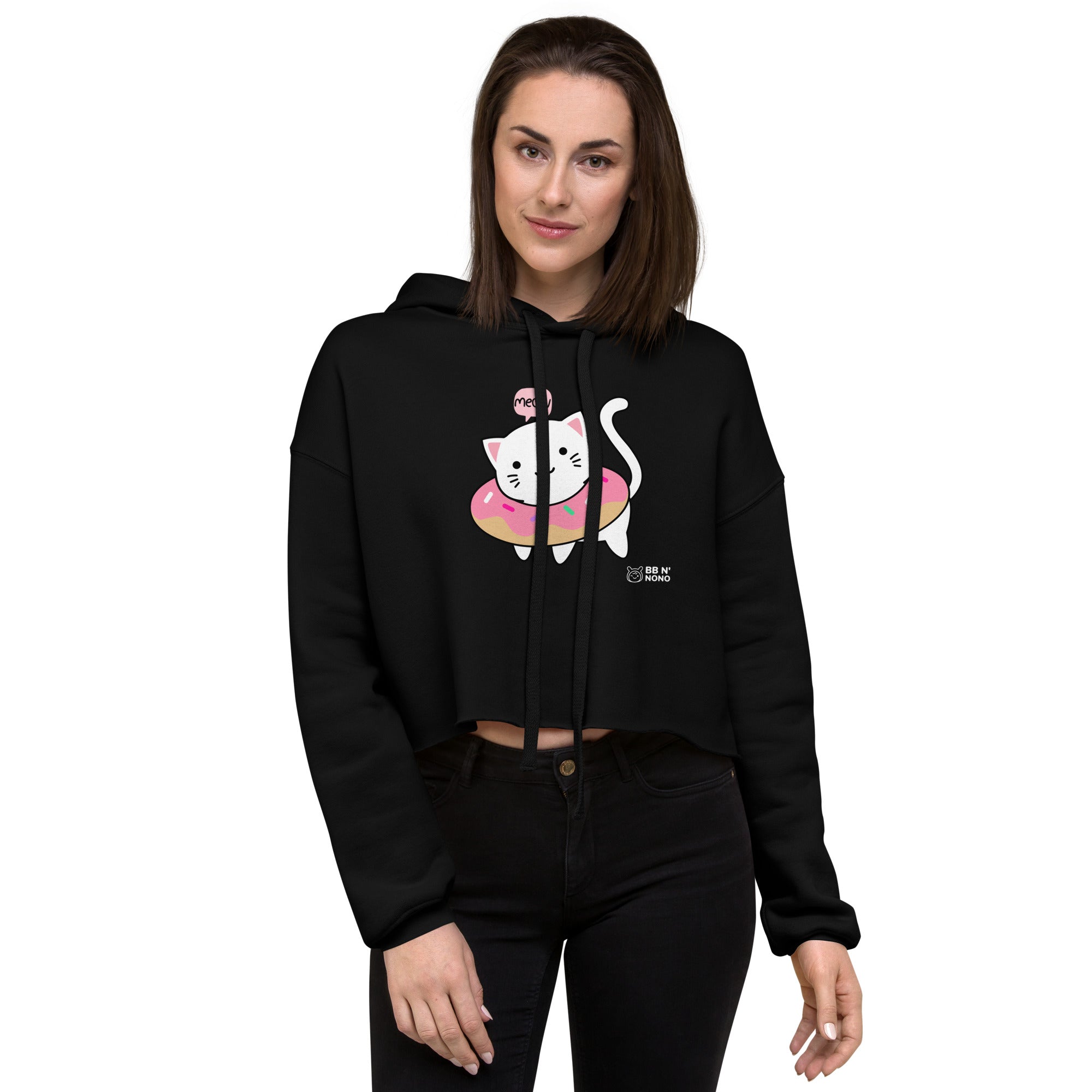 Meow V2 - Crop Hoodie