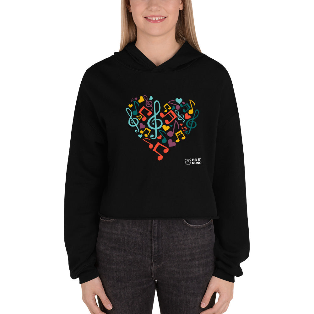 Symphonic Love Notes- Crop Hoodie