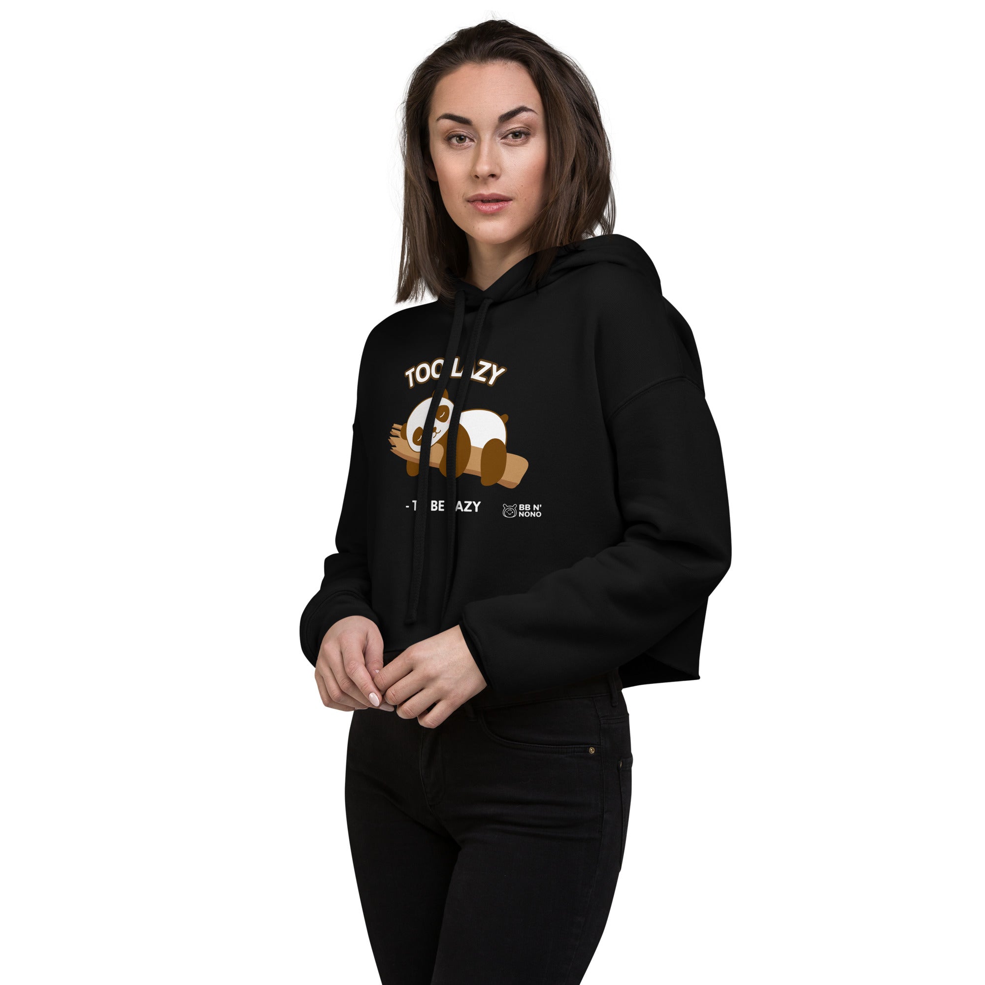 Too lazy to be lazy - Crop Hoodie