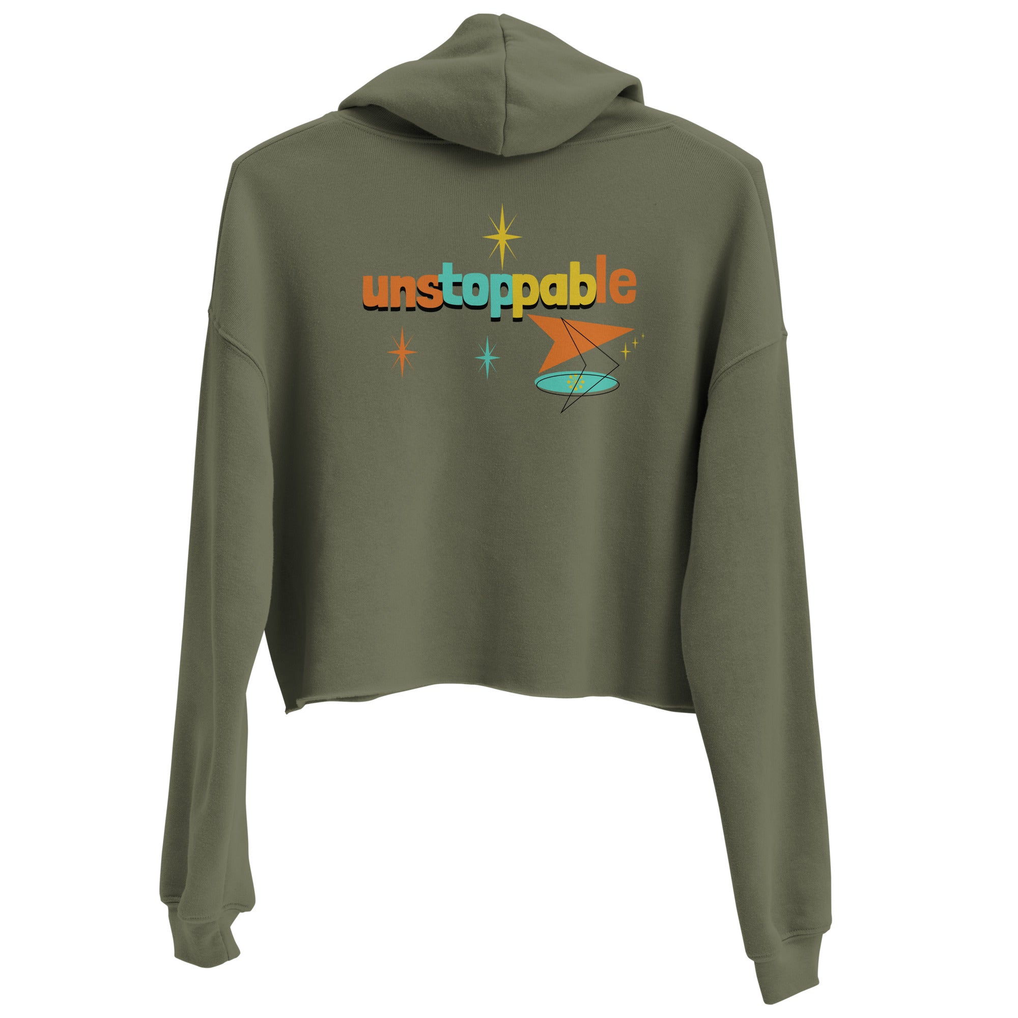 Unstoppable - Crop Hoodie (back print)