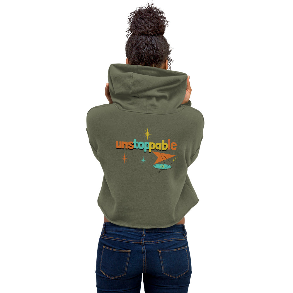 Unstoppable - Crop Hoodie (back print)