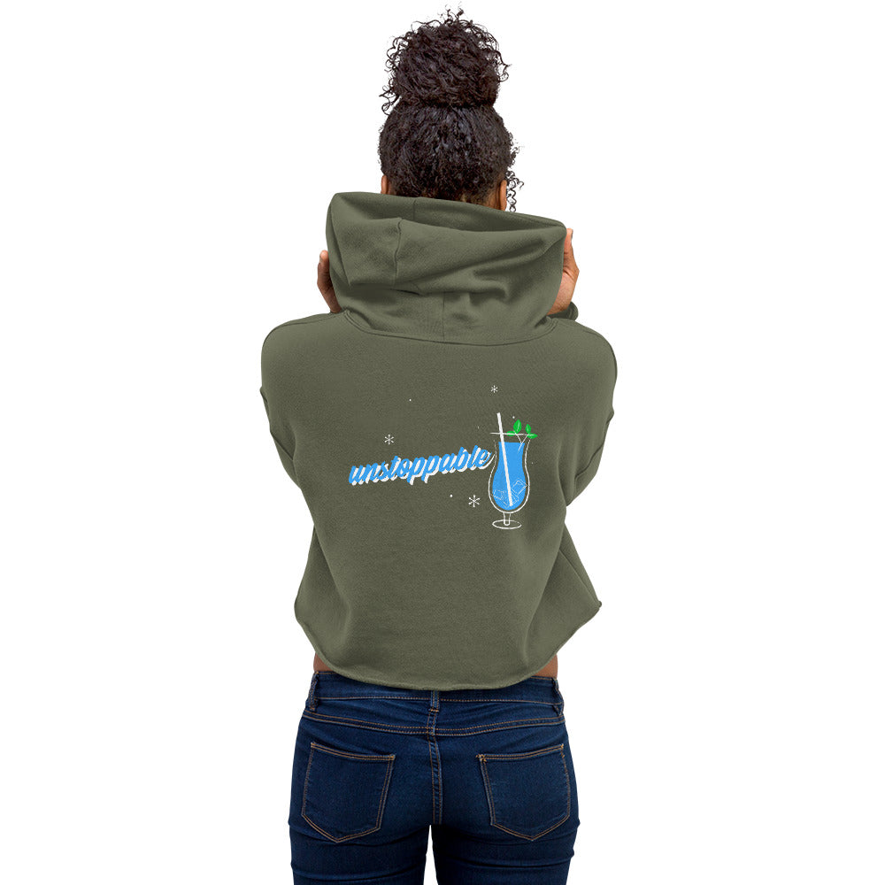 Unstoppable V - Crop Hoodie (back print)