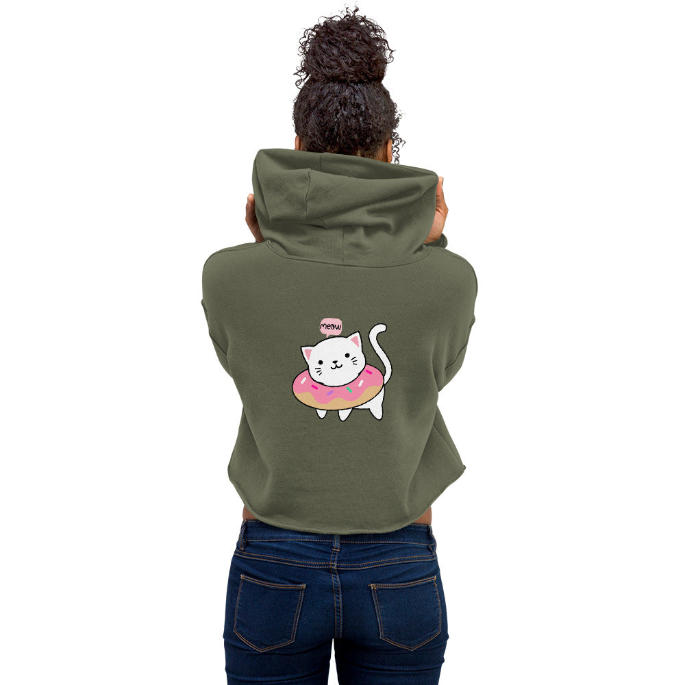 Meow V2 - Crop Hoodie (back print)