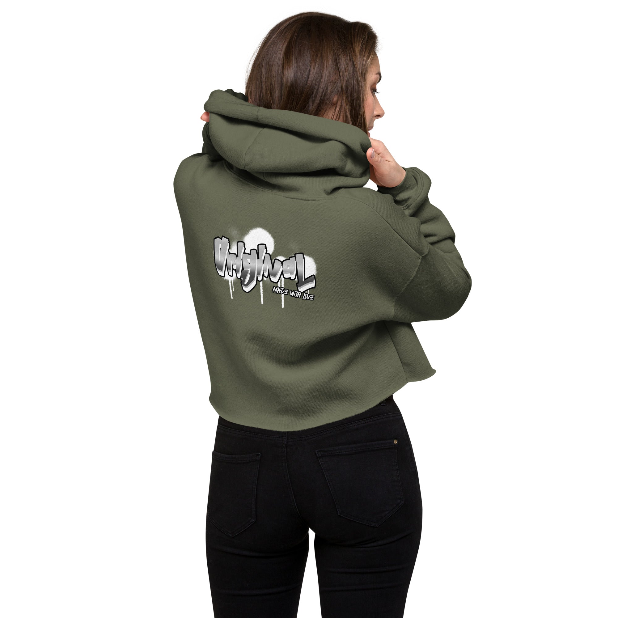 Original made with love - Crop Hoodie (back print)