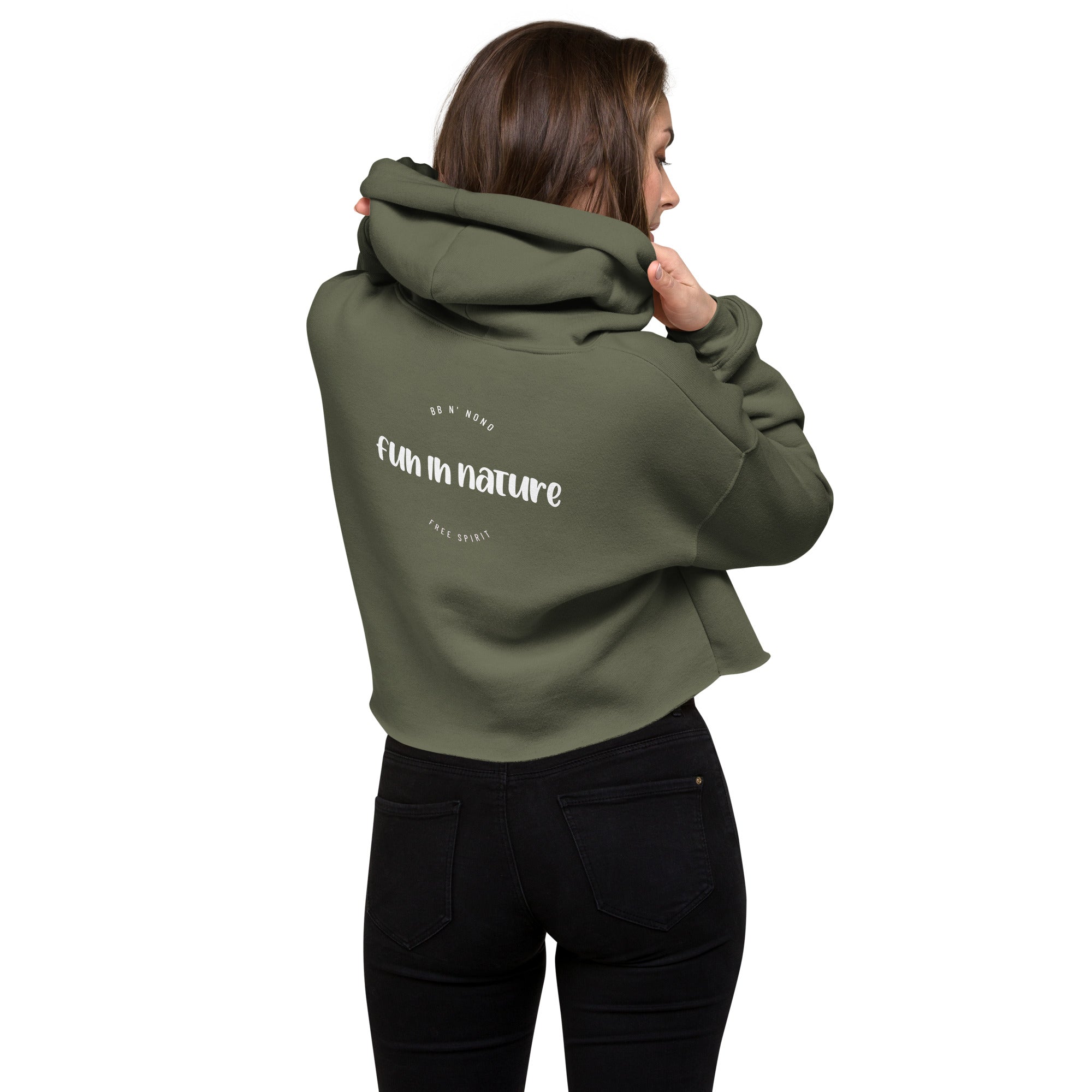 Fun in nature - Crop Hoodie (back print)