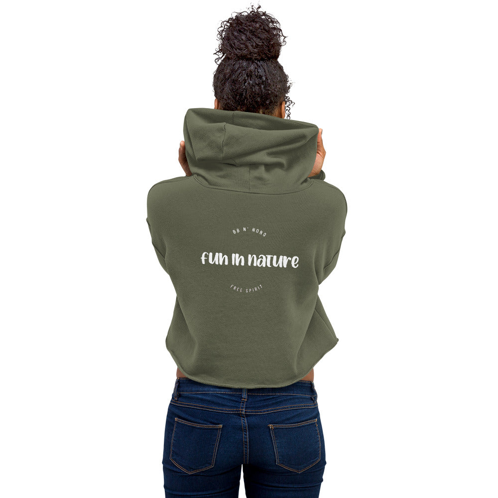 Fun in nature - Crop Hoodie (back print)