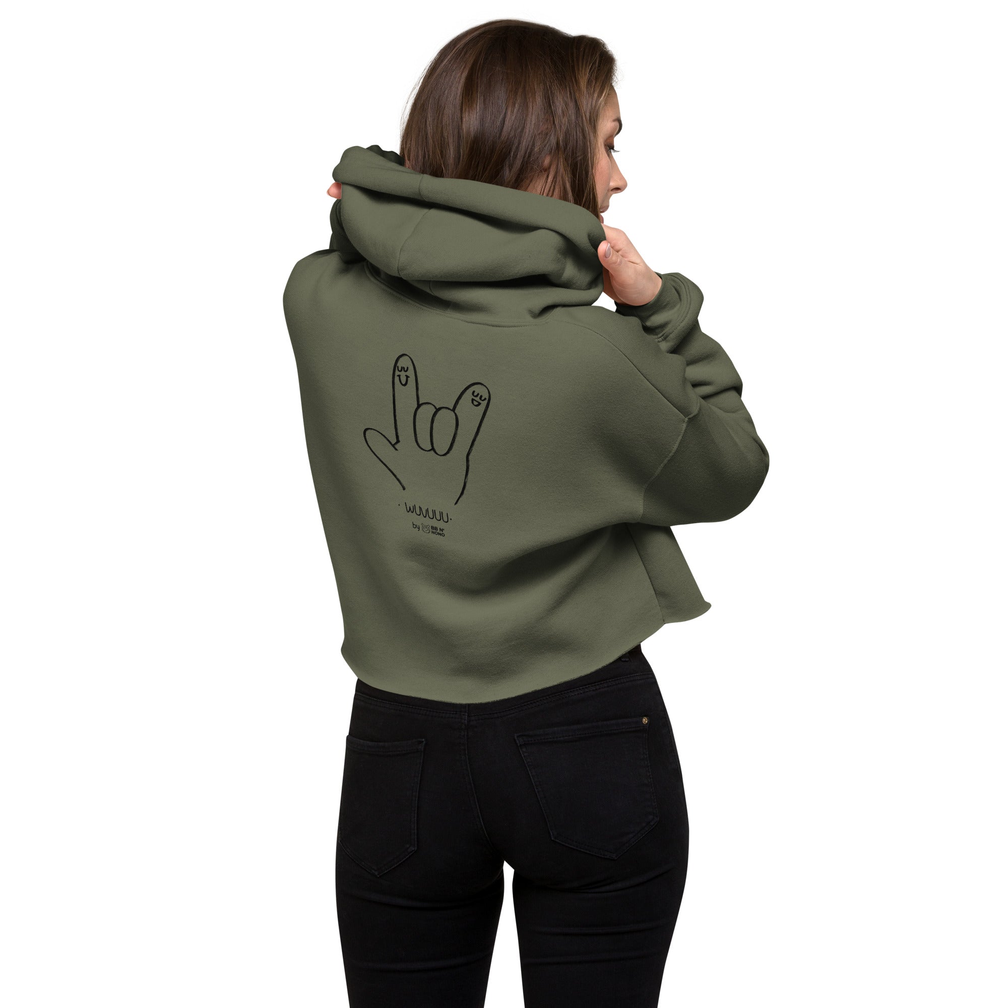 Wuvuuu - Crop Hoodie (back print)