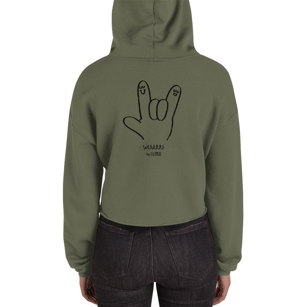 Wuvuuu - Crop Hoodie (back print)