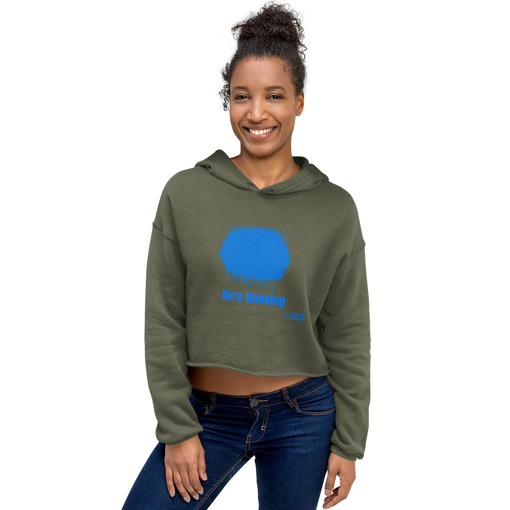 He's thinking - Crop Hoodie