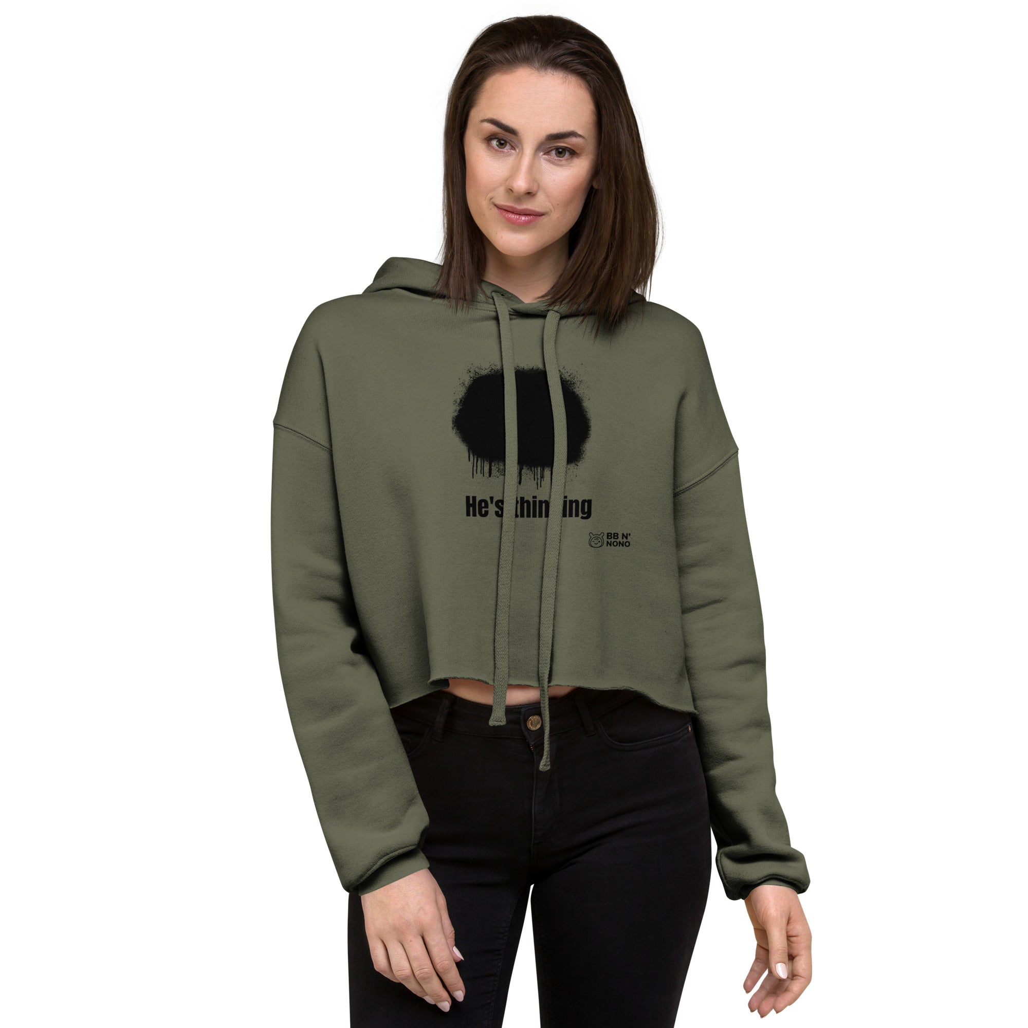 He's thinking - Crop Hoodie