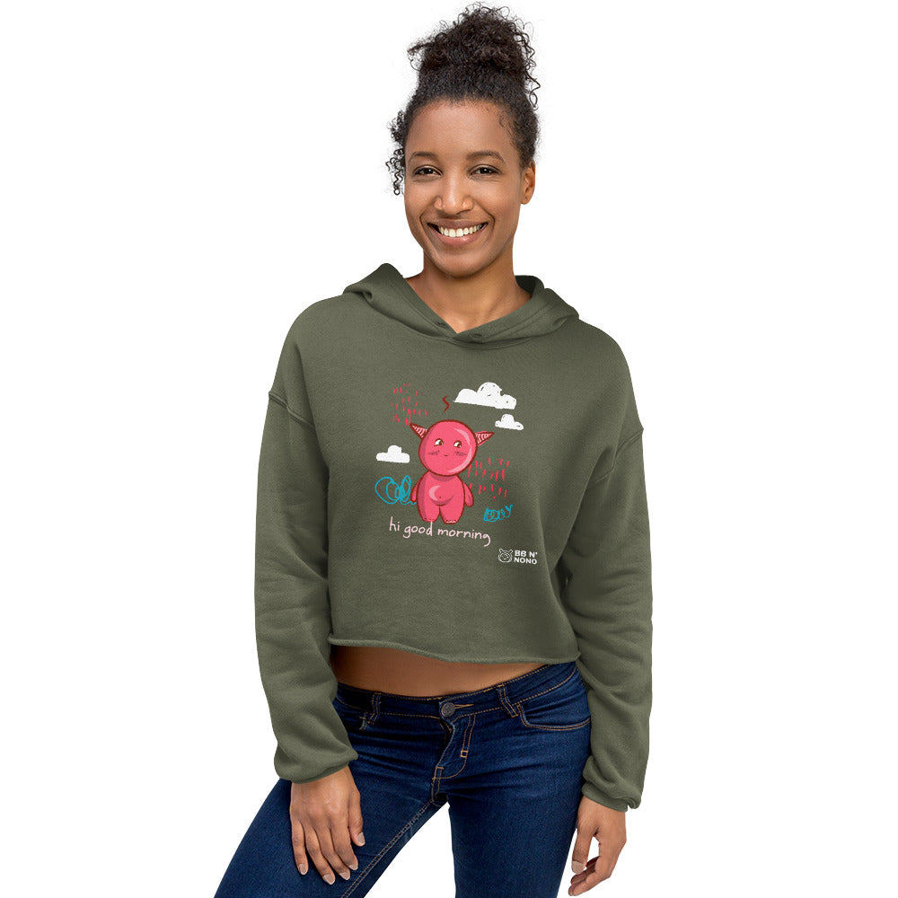 Cute Little monster - Crop Hoodie