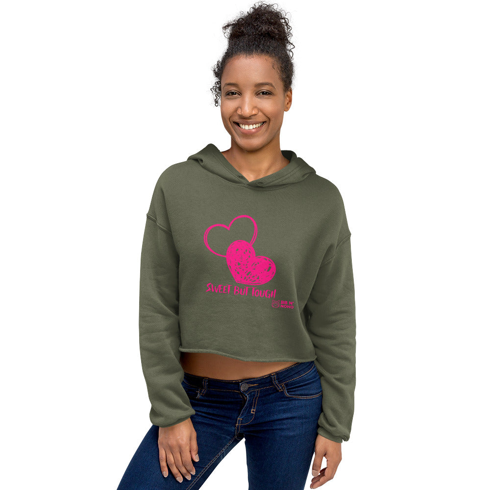 Sweet but tought - Crop Hoodie (P)