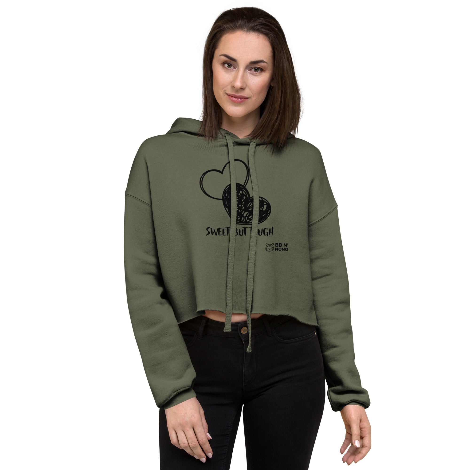 Sweet but tought - Crop Hoodie (B)