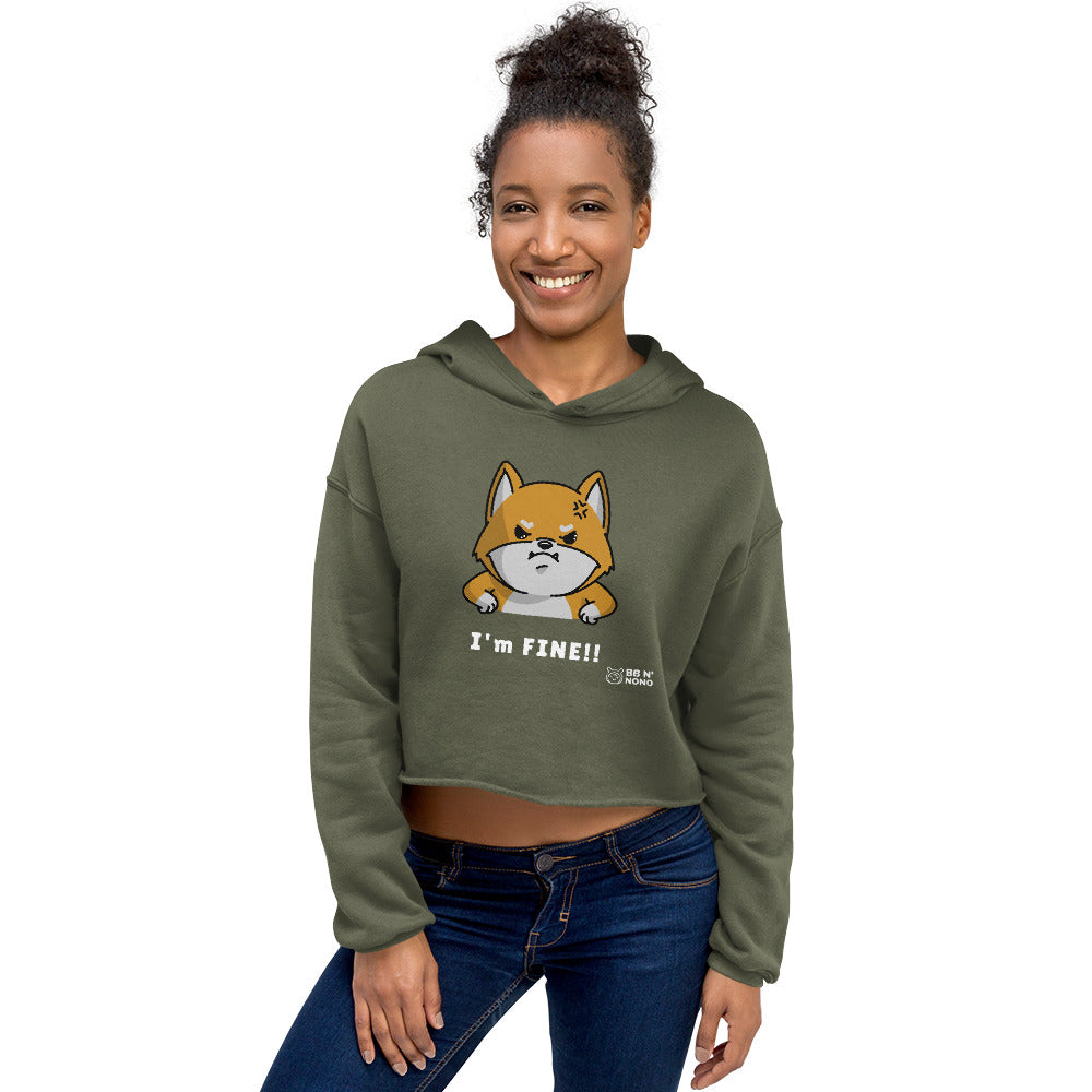 I'm fine - Crop Hoodie