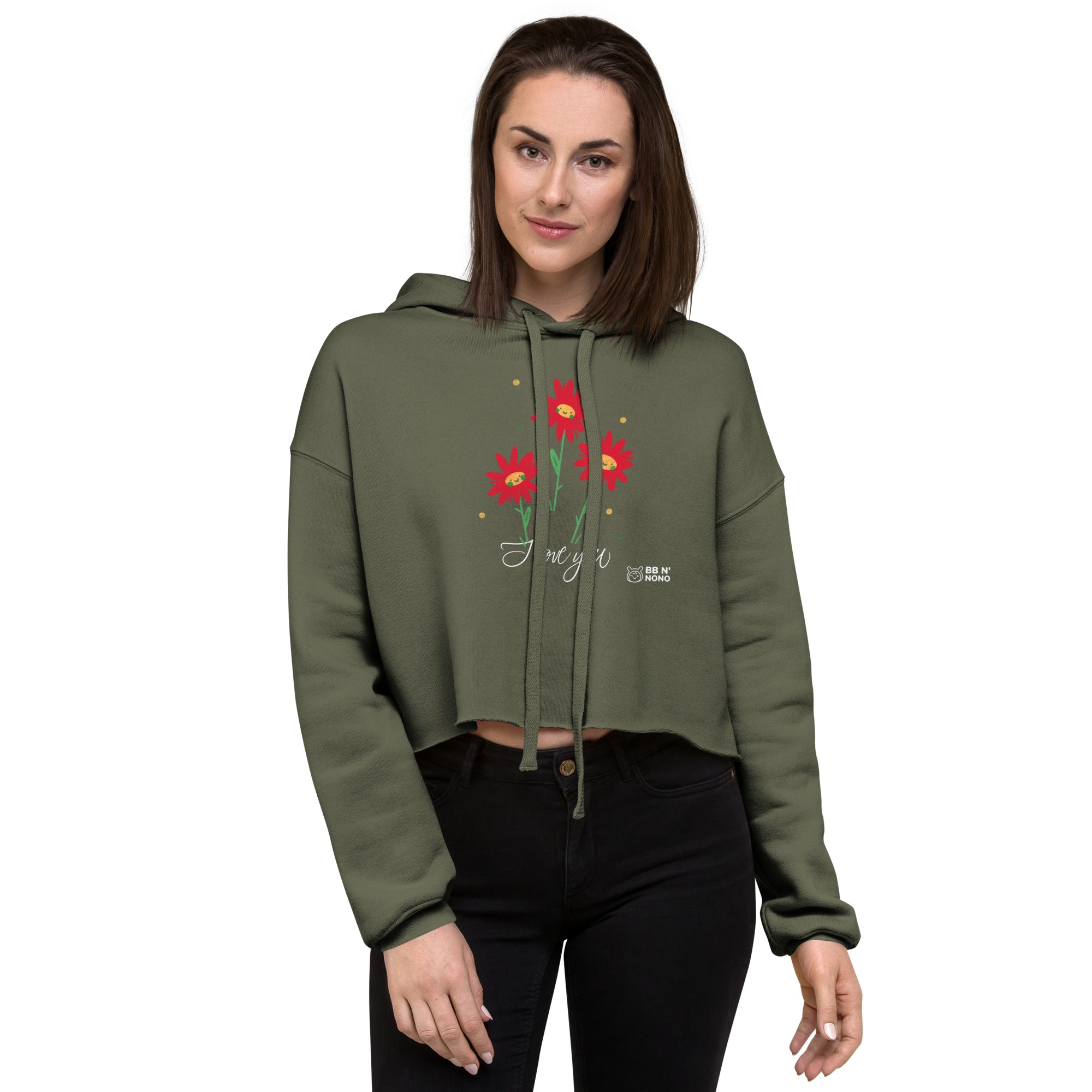 I love you - Crop Hoodie