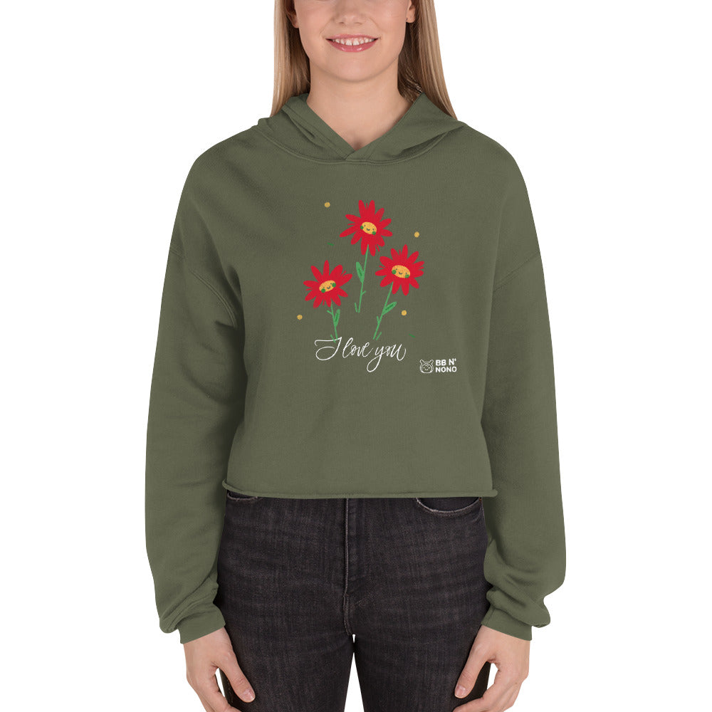 I love you - Crop Hoodie