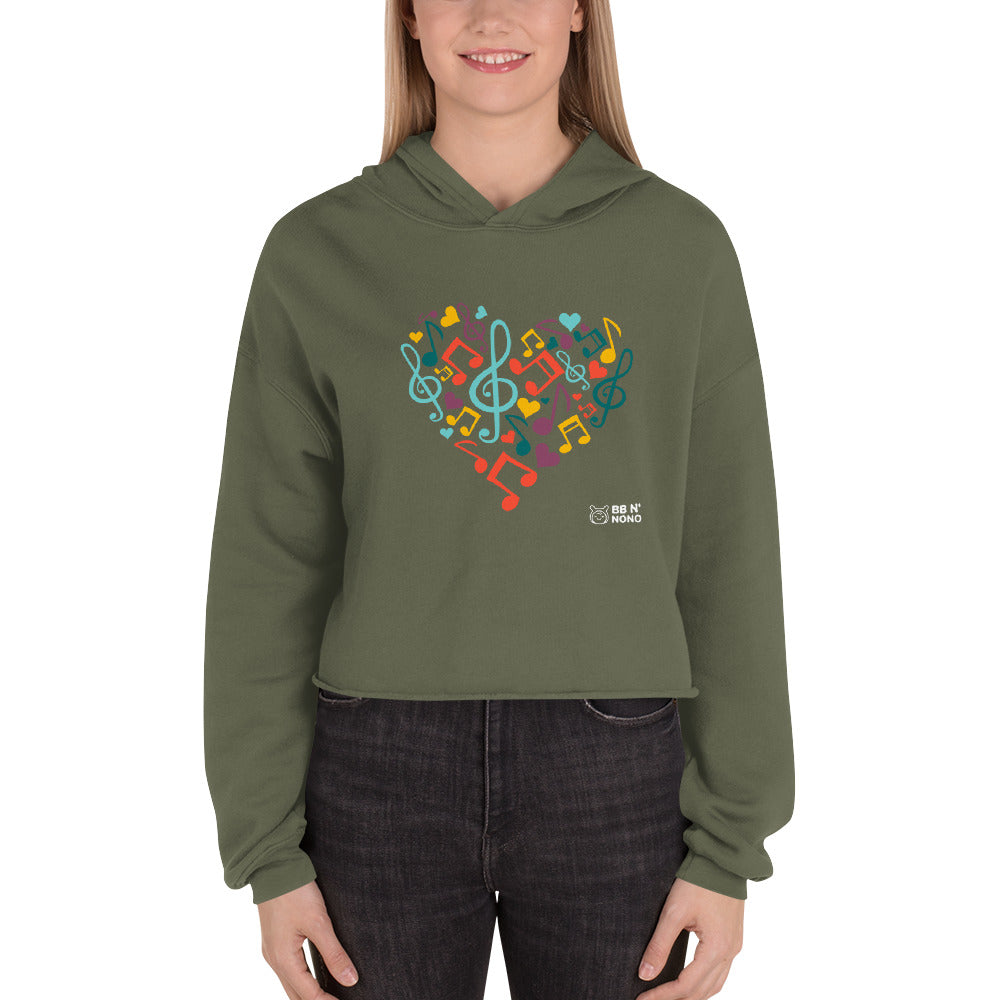 Symphonic Love Notes- Crop Hoodie