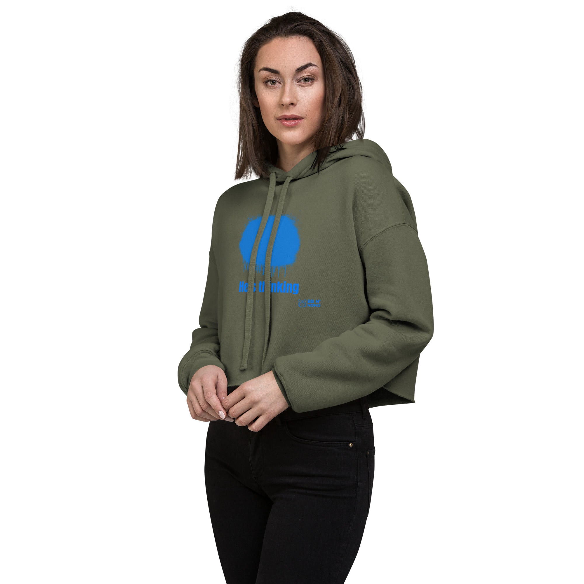 He's thinking - Crop Hoodie