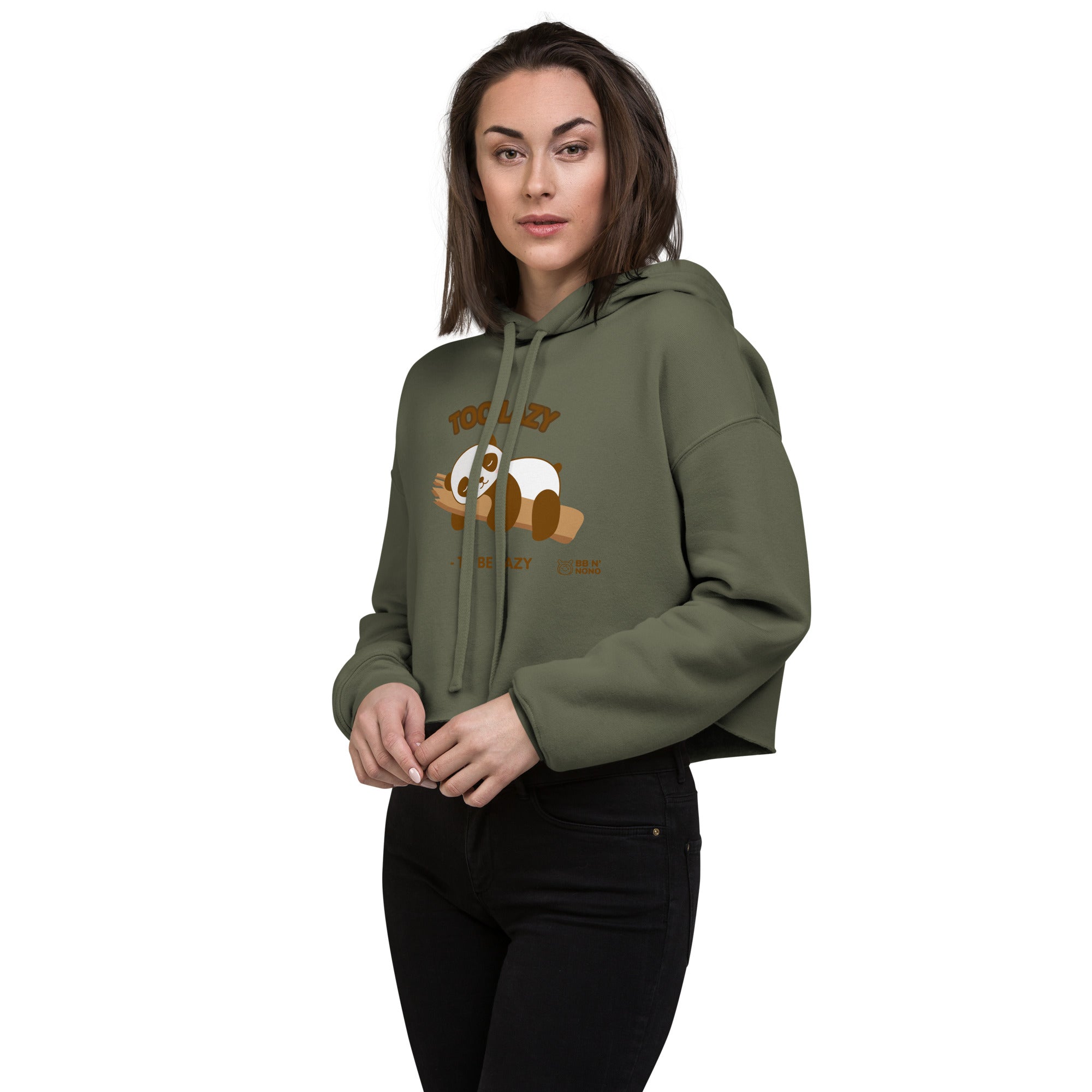 Too lazy to be lazy - Crop Hoodie