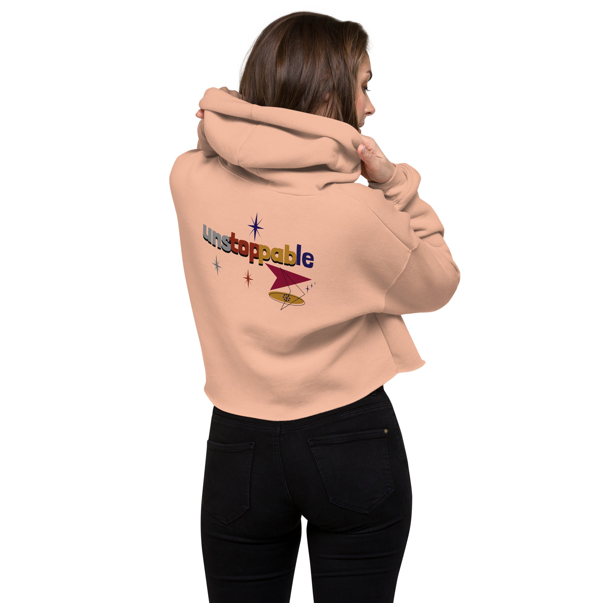 Unstoppable - Crop Hoodie (back print)