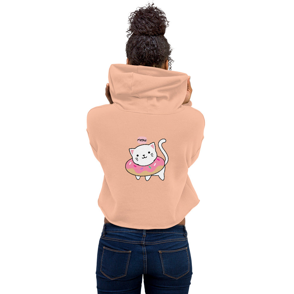 Meow V2 - Crop Hoodie (back print)