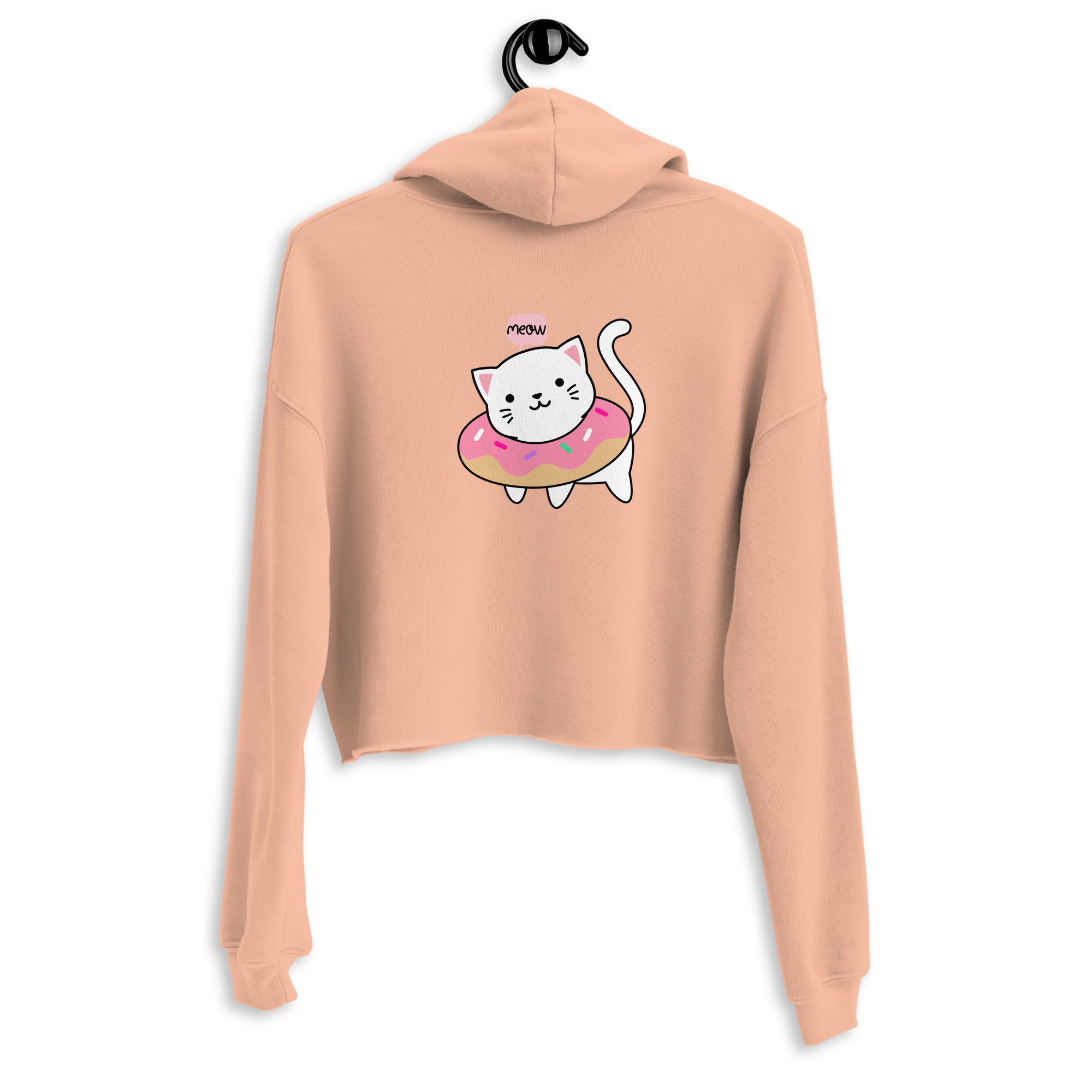 Meow V2 - Crop Hoodie (back print)