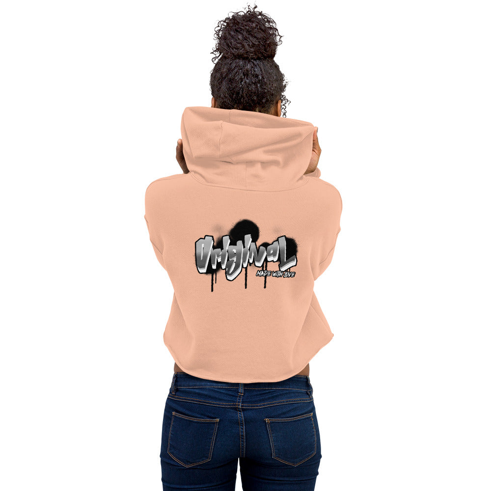 Original made with love - Crop Hoodie (back print)