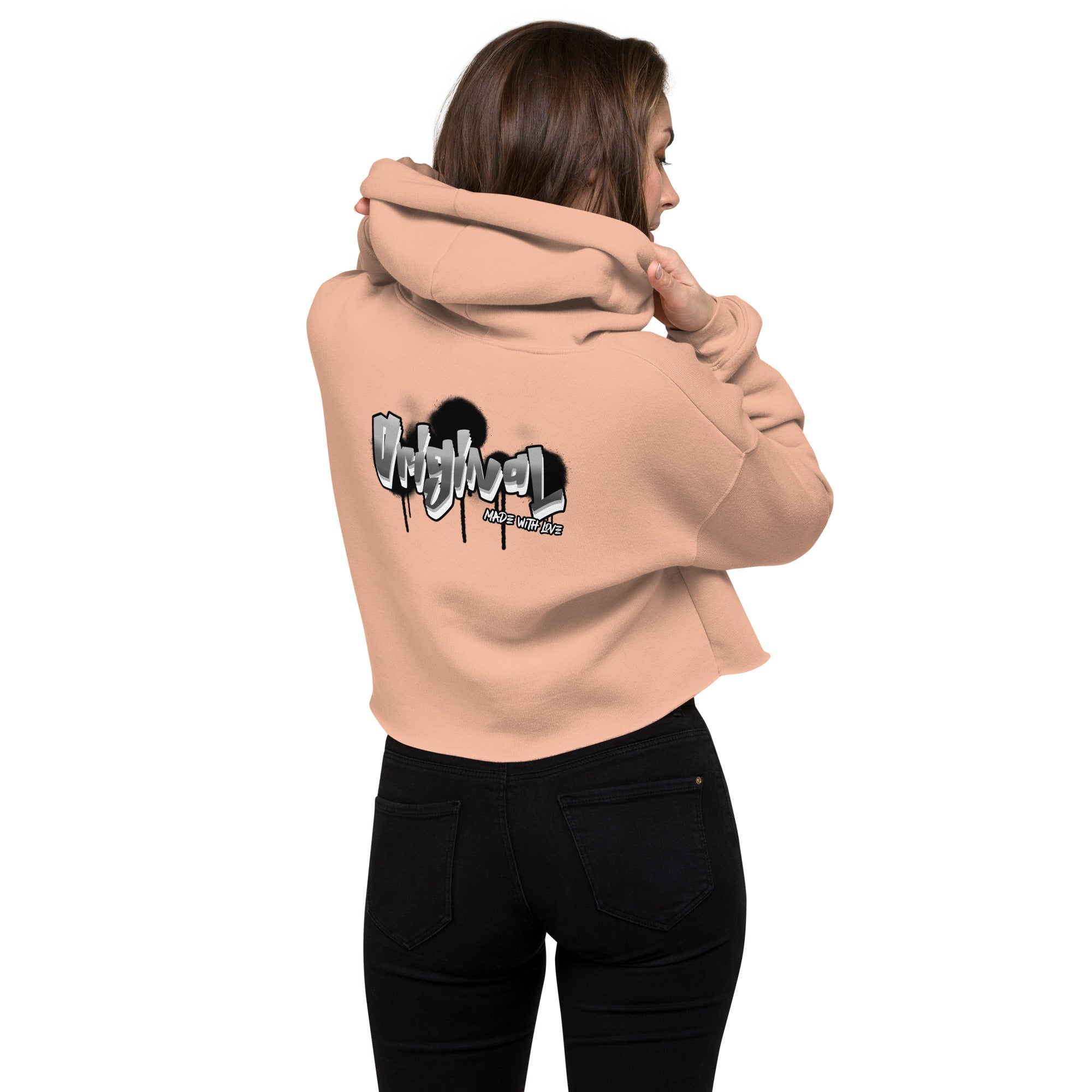 Original made with love - Crop Hoodie (back print)