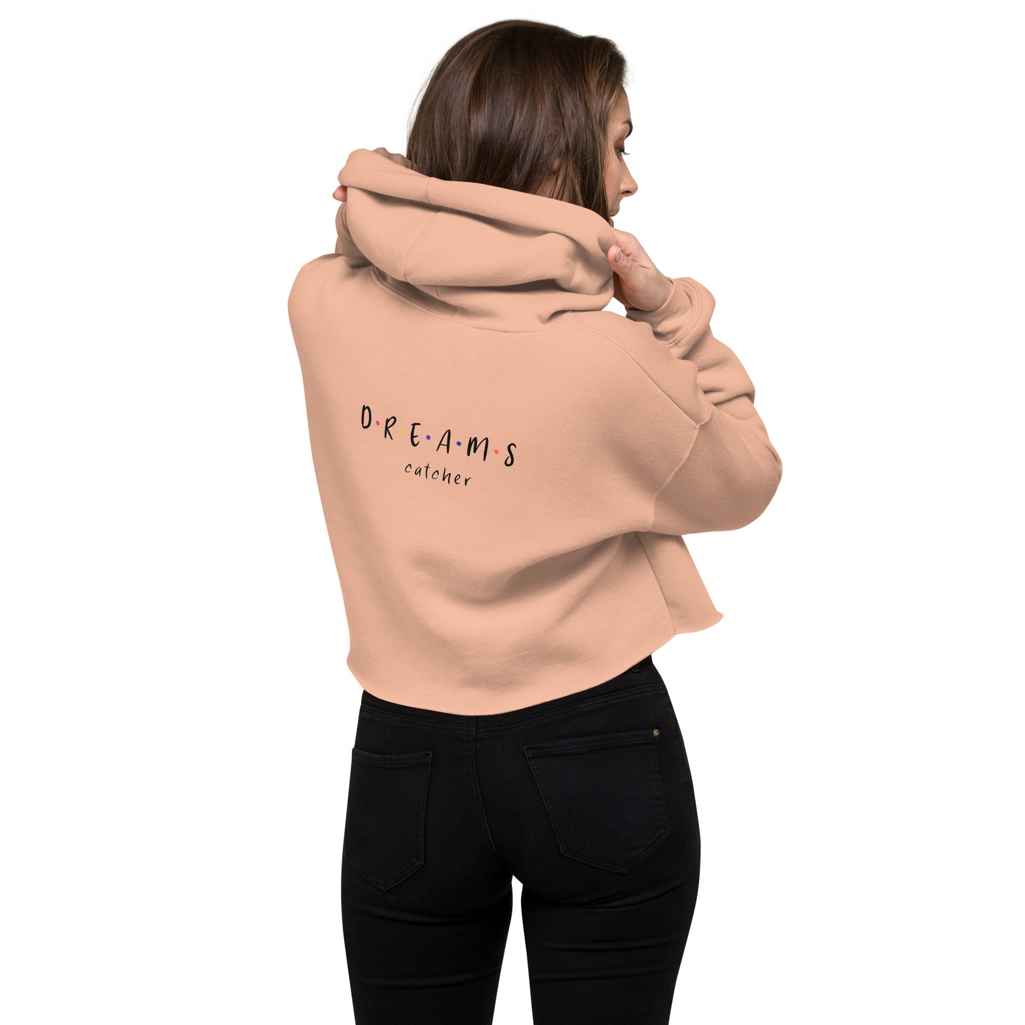 Dreams catcher - Crop Hoodie (back print))