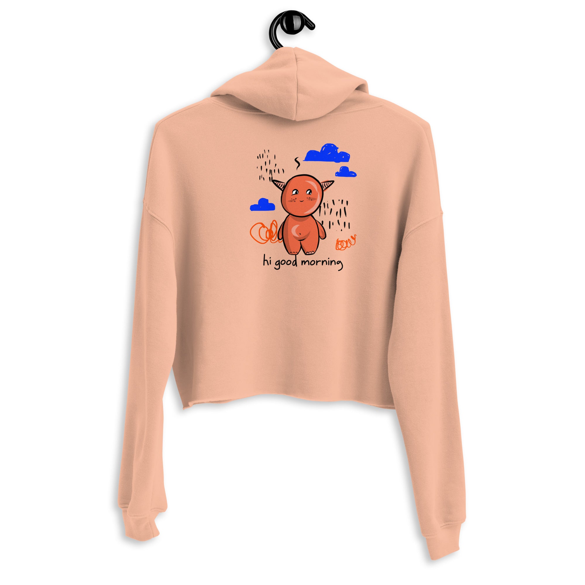 Cute little monster - Crop Hoodie (back print)