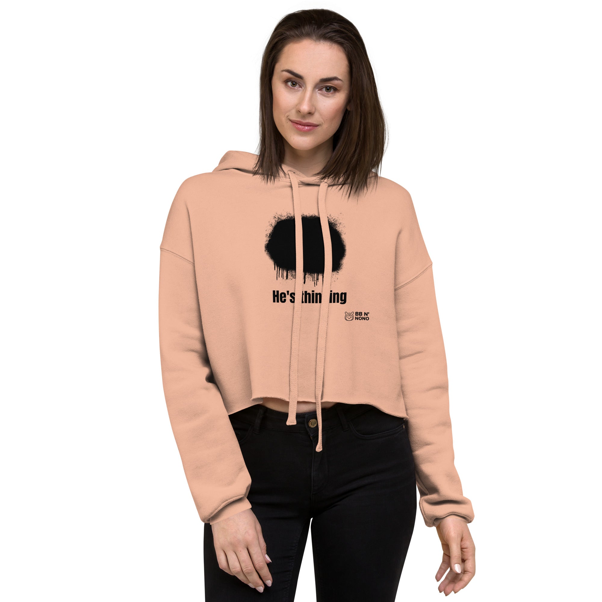 He's thinking - Crop Hoodie