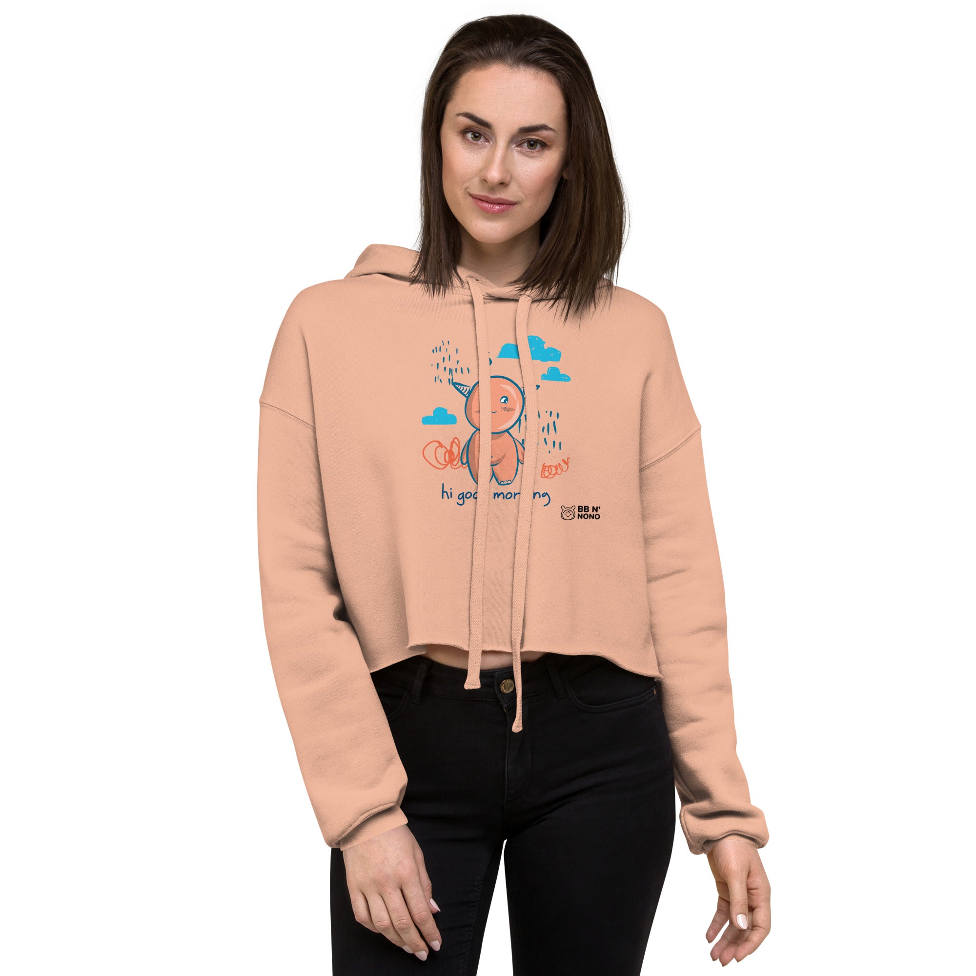 Cute Little monster - Crop Hoodie