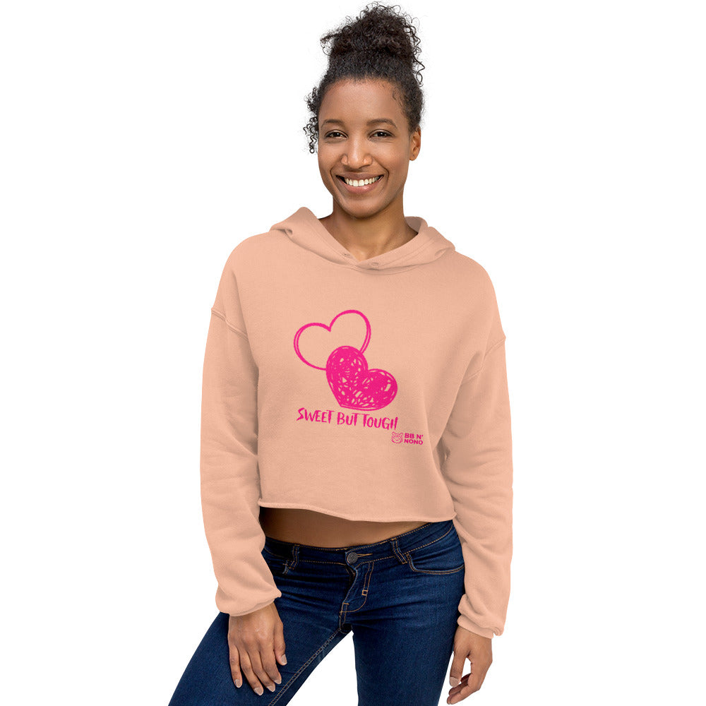 Sweet but tought - Crop Hoodie (P)