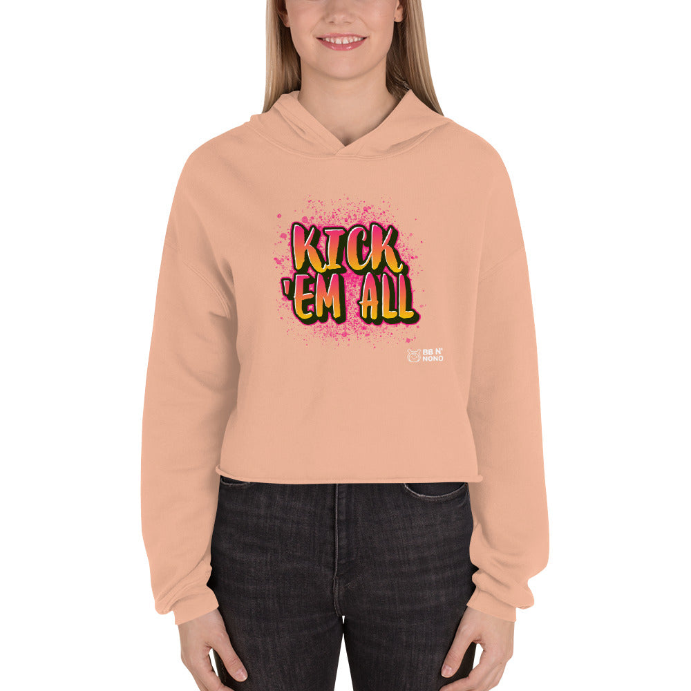 Kick'em all - Crop Hoodie