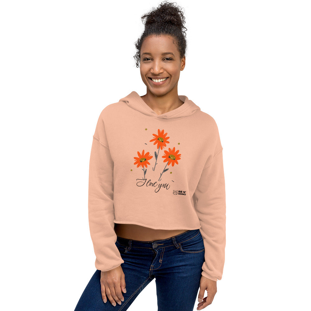 I love you - Crop Hoodie