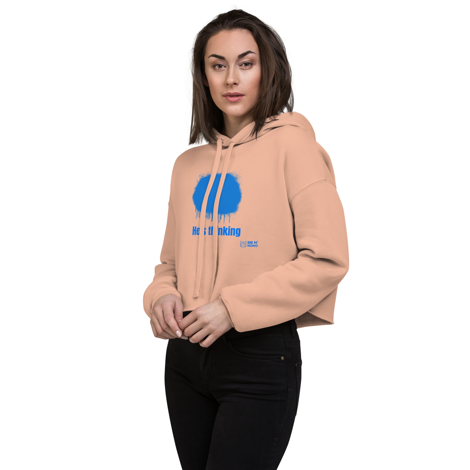 He's thinking - Crop Hoodie