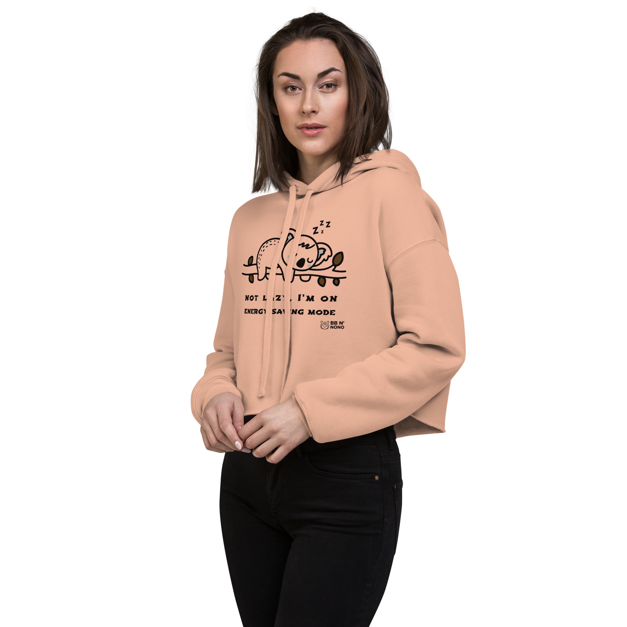 Not lazy, I'm on energy saving mode - Crop Hoodie