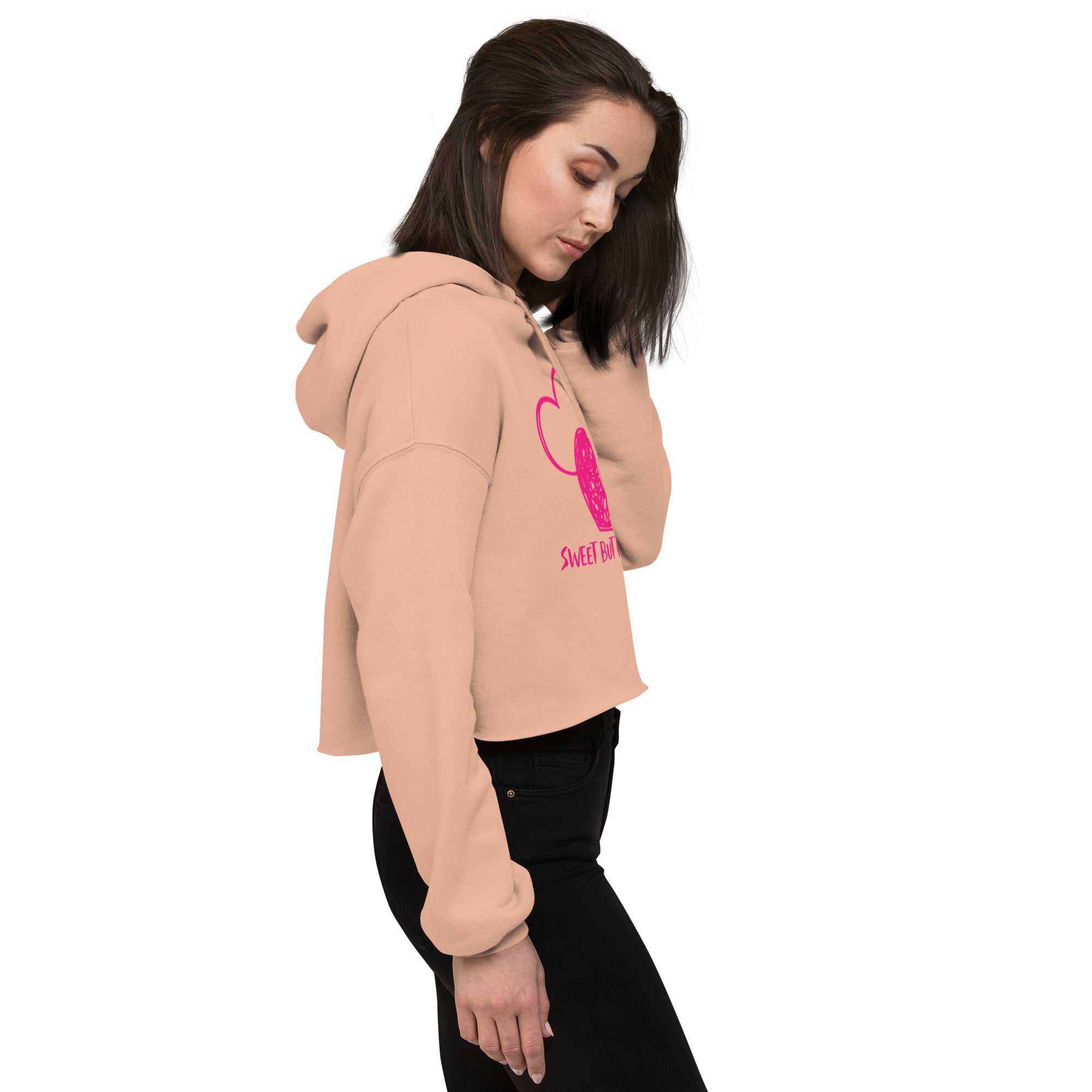 Sweet but tought - Crop Hoodie (P)