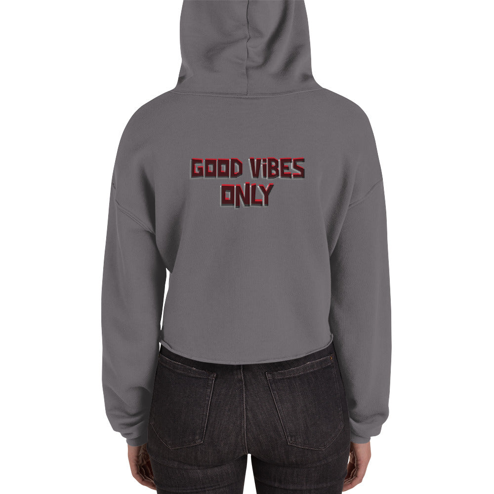 Good vibes only - Crop Hoodie (back print)