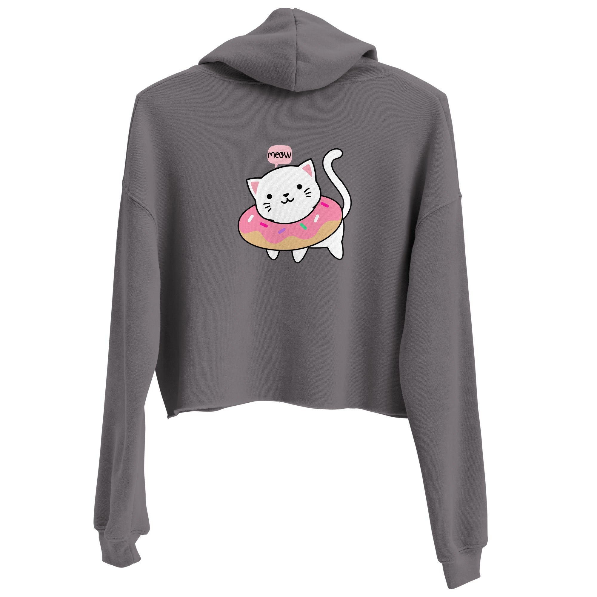 Meow V2 - Crop Hoodie (back print)