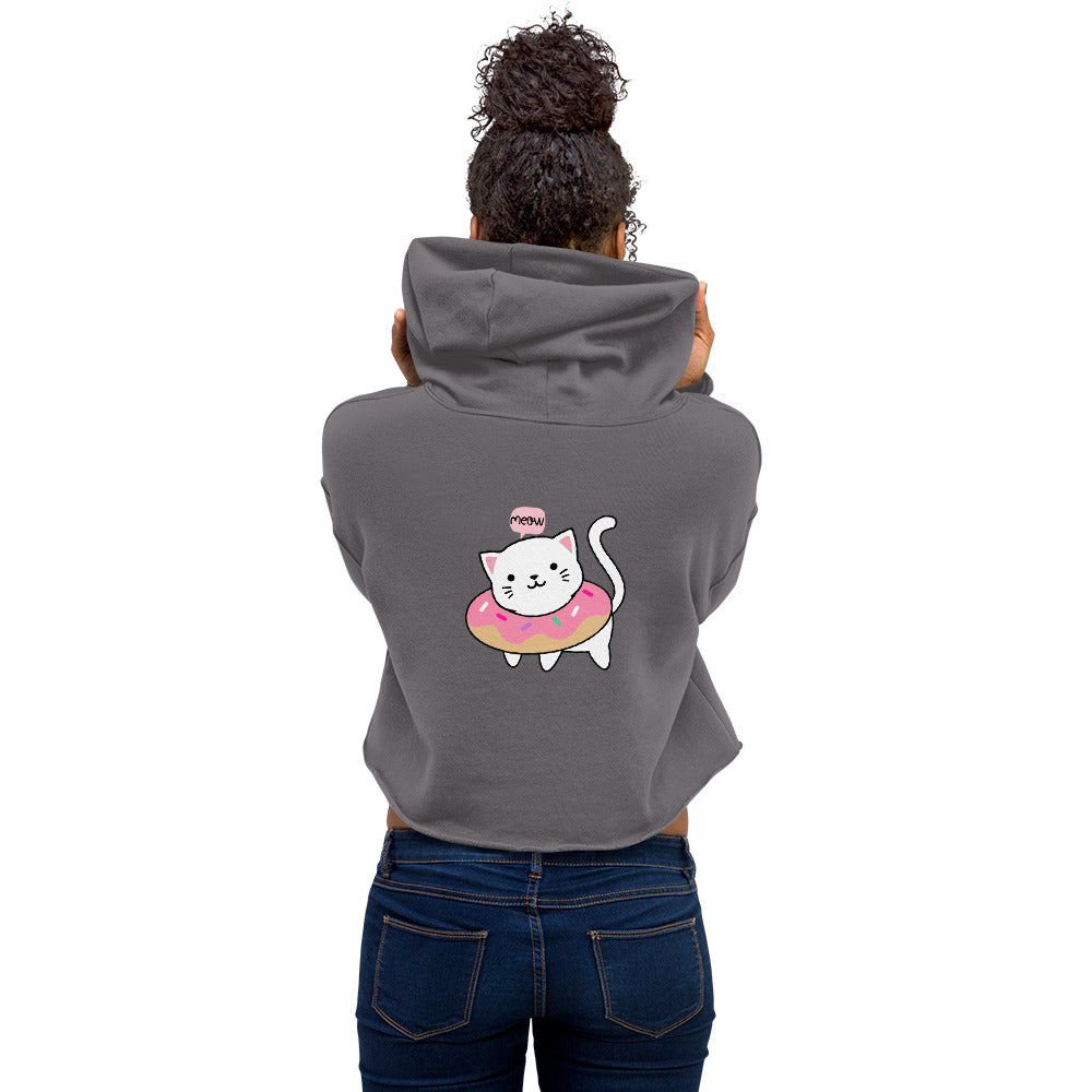 Meow V2 - Crop Hoodie (back print)