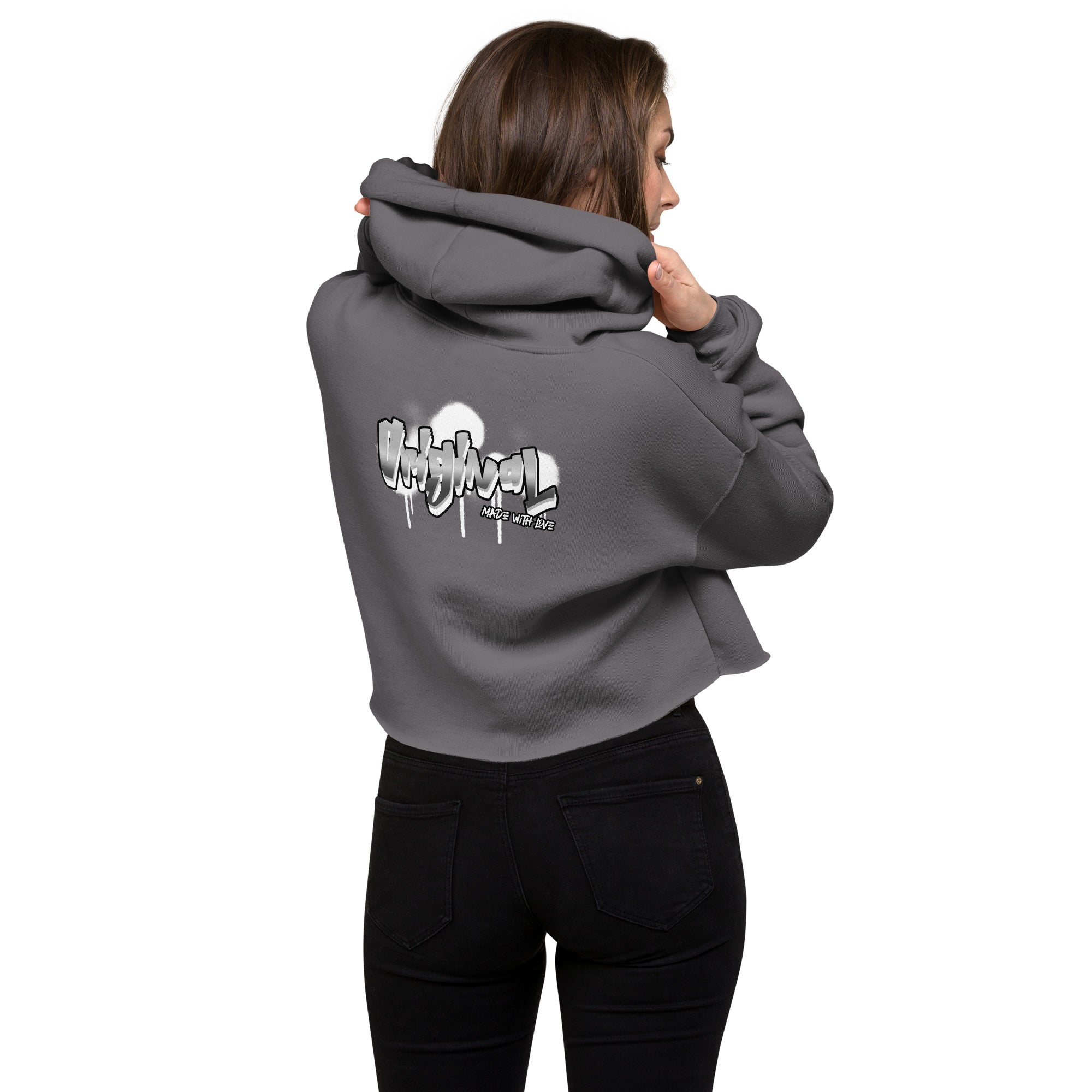 Original made with love - Crop Hoodie (back print)